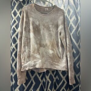 All in Motion Tan Tie Dye Large With Pockets and Thumb Holes